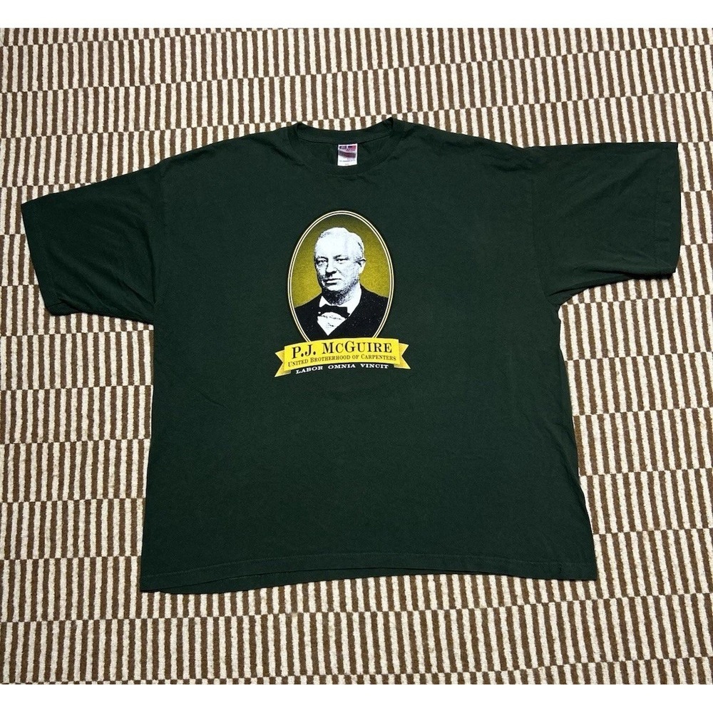 Vintage Peter J McGuire United Brotherhood Of Carpenters T-Shirt 3XL Made in USA
